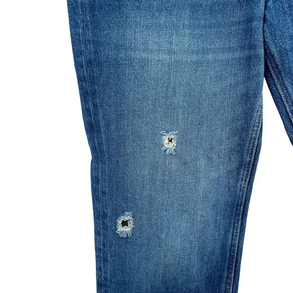 Free‎ People Maggie Straight Jeans Sequoia Blue Denim Size 28